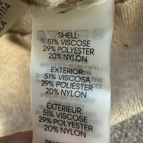 Calvin Klein NWT Women's Tan V-Neck Polo Sweater Sequin Trim Collared | Size S - Picture 10 of 11